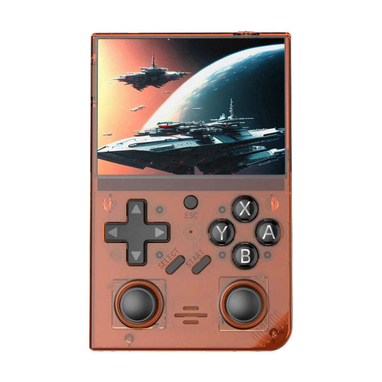 R35PLUS 3.5 Inch Handheld Game Console Built-in 64G 10,000+ Games, Transparent Black, Transparent...