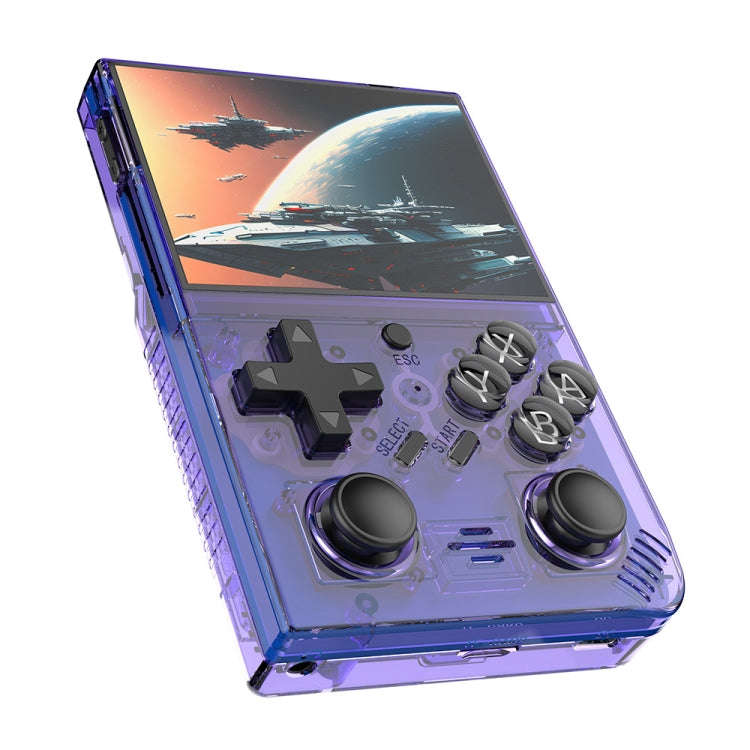 R35PLUS 3.5 Inch Handheld Game Console Built-in 64G 10,000+ Games, Transparent Black, Transparent...