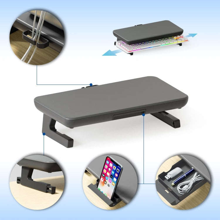 Oimaster Monitor Stand Riser Adjustable Height Laptop Bracket With Storage Drawer, Basic, Upgrade