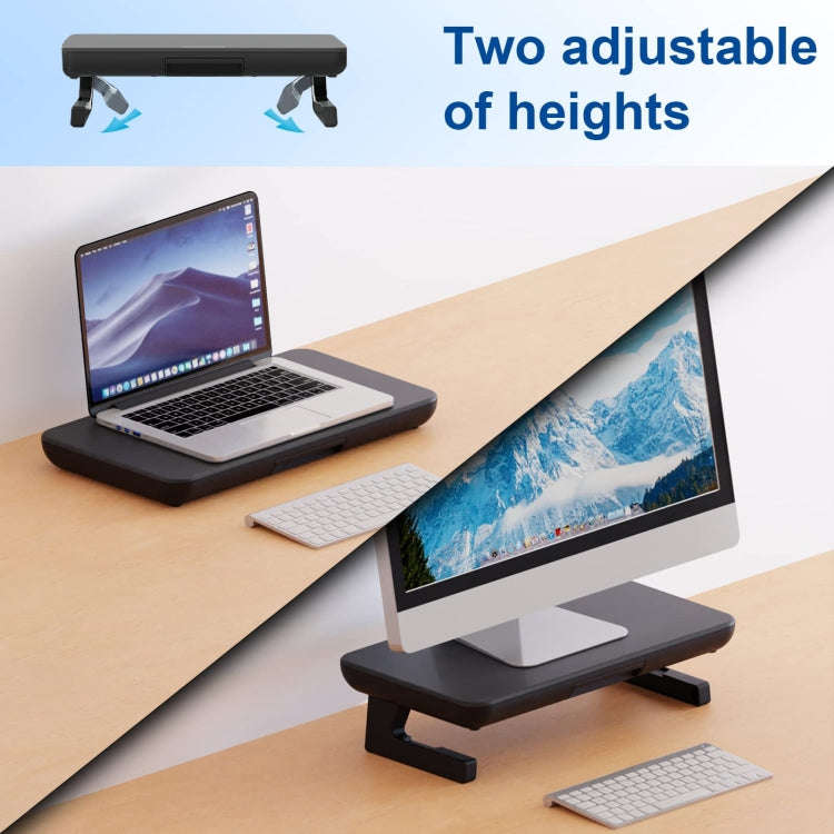 Oimaster Monitor Stand Riser Adjustable Height Laptop Bracket With Storage Drawer, Basic, Upgrade