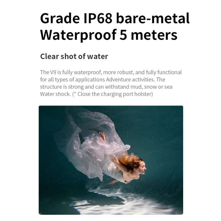 VIRAN V9 4K Dual Color Screen Diving Anti-Shake Action Camera Outdoor Cycling Travel Recorder