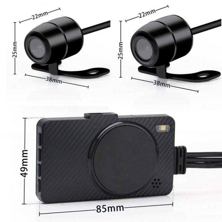 3 inch Motorcycle High-definition Dual-lens Driving Recorder, SE300