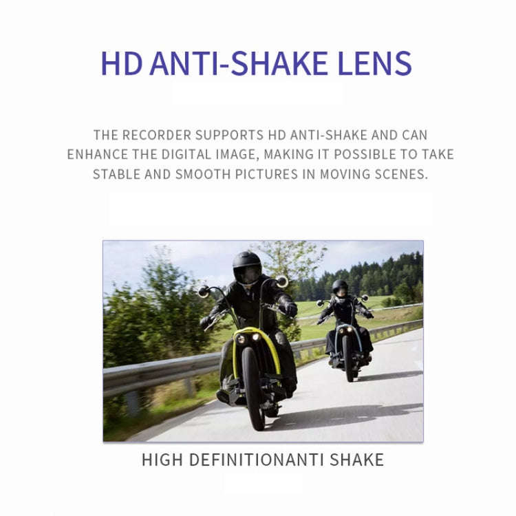 3 inch Motorcycle High-definition Dual-lens Driving Recorder, SE300