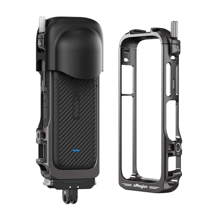 For Insta360 X4 aMagisn Metal Protective Housing Frame Quick Release Version, Quick Release Version