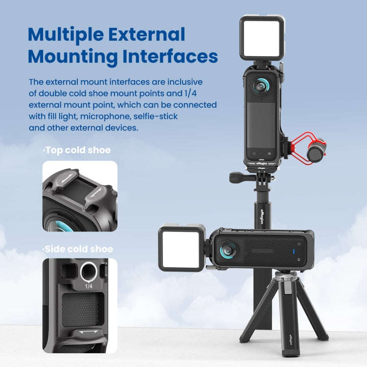 For Insta360 X4 aMagisn Metal Protective Housing Frame Quick Release Version, Quick Release Version