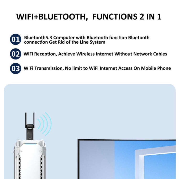 COMFAST CF-943F 900Mbps Wifi6 Bluetooth Network Card 2.4G/5G USB Adapter, CF-943F