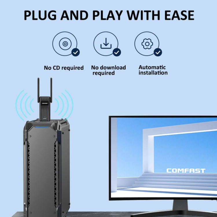 COMFAST CF-943F 900Mbps Wifi6 Bluetooth Network Card 2.4G/5G USB Adapter, CF-943F