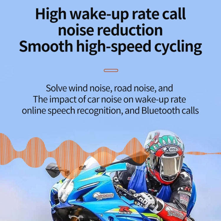 Motorcycle Noise Reduction Waterproof Helmet Cycling Bluetooth Headphones