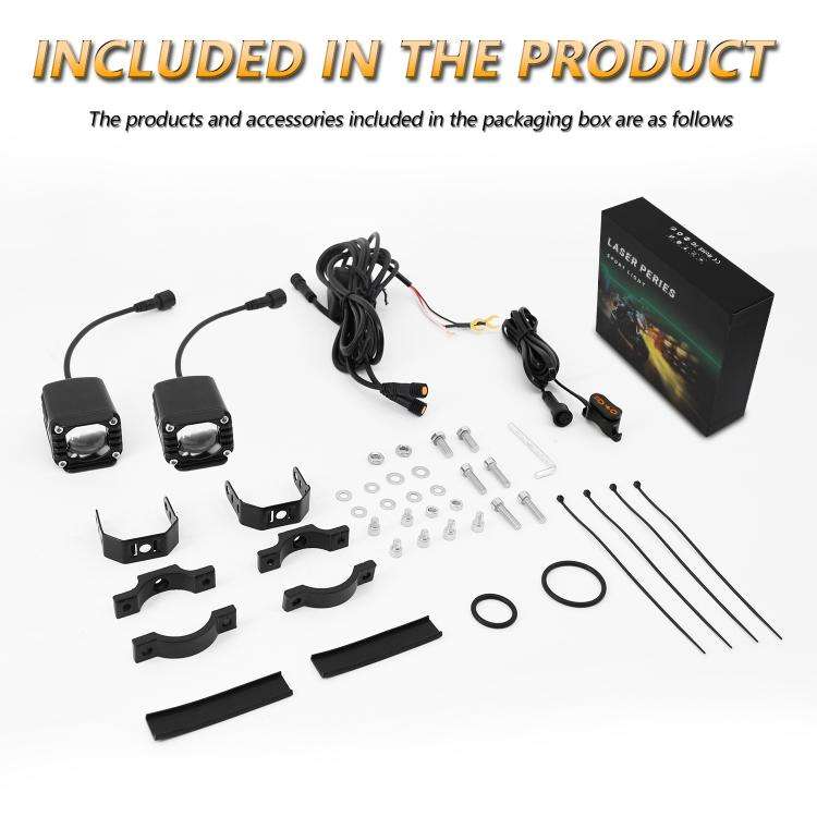 40W Motorcycle Wired Switch Integrated Waterproof Spotlight