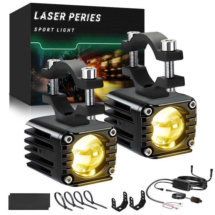 40W Motorcycle Wired Switch Integrated Waterproof Spotlight