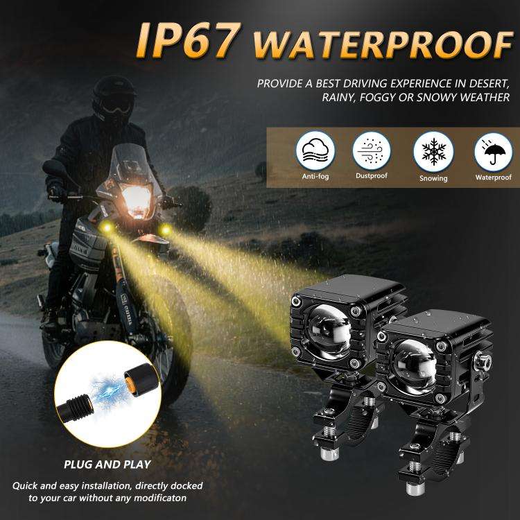 40W Motorcycle Wired Switch Integrated Waterproof Spotlight