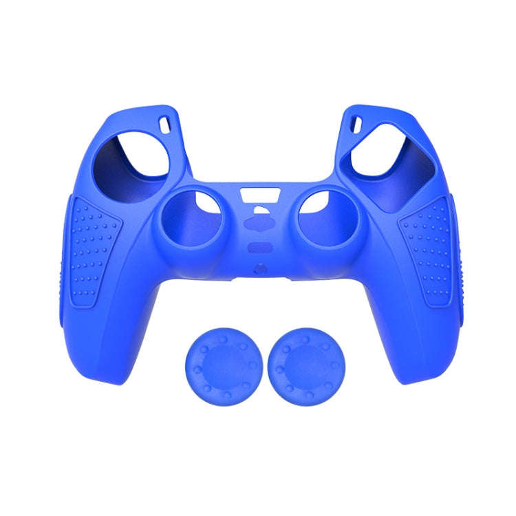 For PS5 Gamepad Silicone Protective Case Anti-Skid Soft Silicone Cover, White, Blue, Black, White...