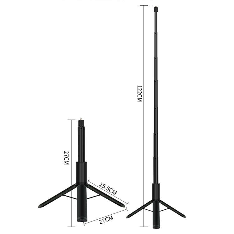 1.22m For Insta360 One X Retractable Integrated Camera Panoramic Invisible Selfie Stick Tripod, 1...