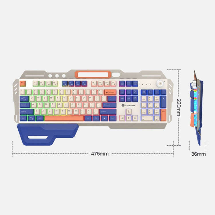 XUNSVFOX K90 Mechanical Feeling Metal Keyboard Gaming Computer Wired Keyboard