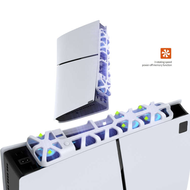 For PS5 Slim DOBE TP5-3538 Host Rear Blu-ray Fan Thermal Cooling Fan, DOBE TP5-3538 (White), DOBE...