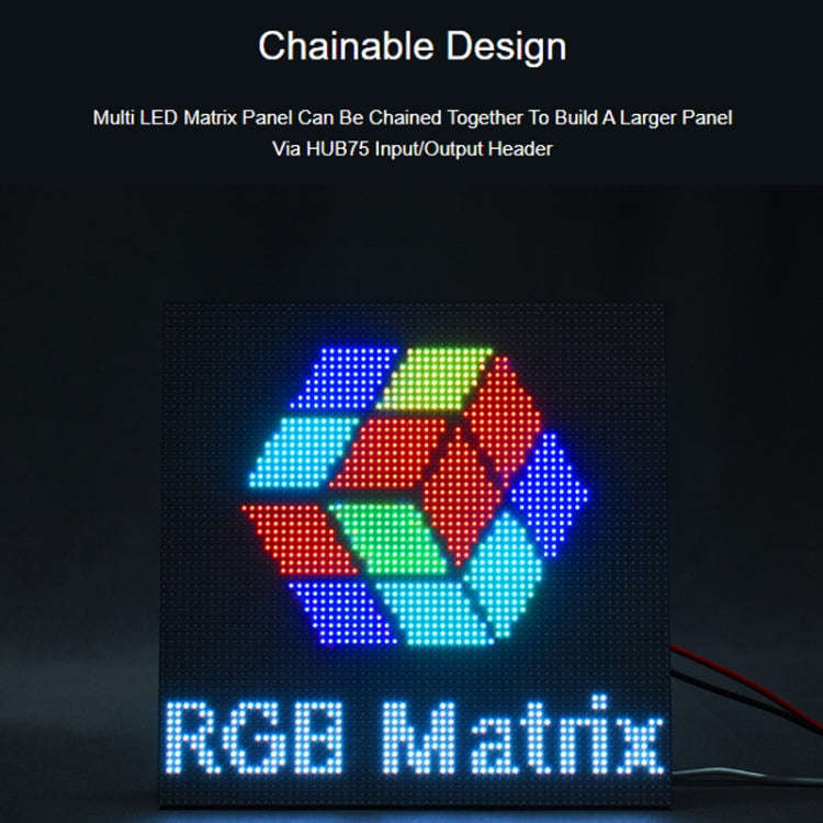 Waveshare RGB Full-color LED Matrix Panel, 5mm Pitch, 64x32 Pixels, Adjustable Brightness, 25848