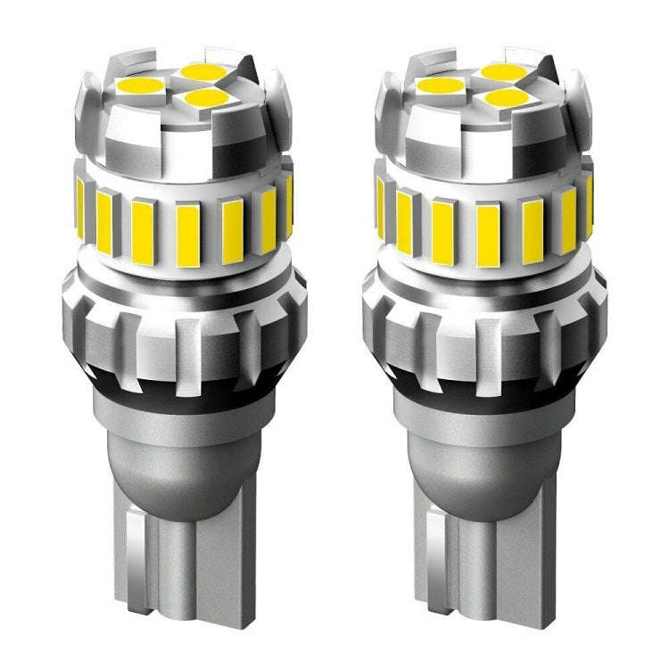 2pcs T10 3030+4014 18LED Constant Current Decoder Indicator Light Reversing Light, T10 (White)