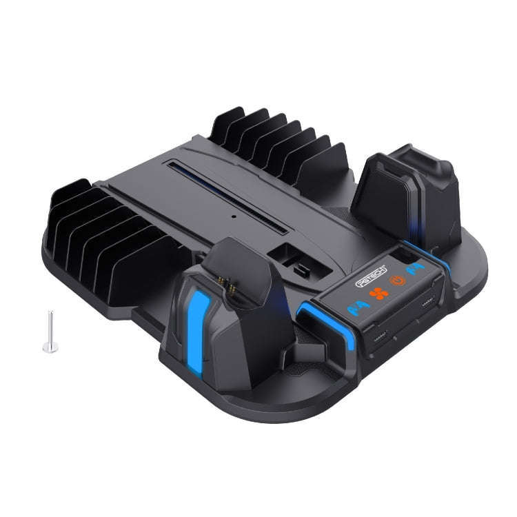 For Sony PS5 Slim PGTECH GP-521 Handle Charging Base Host Cooling Rack With Disc Rack, GP-521 Bla...