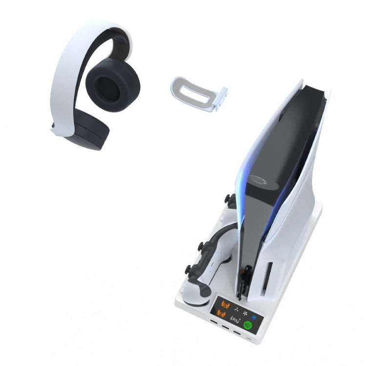 For PS5 Slim iplay HA-8006 Console Multifunctional Cooling Dock Handle Dual Charging Stand Handle...