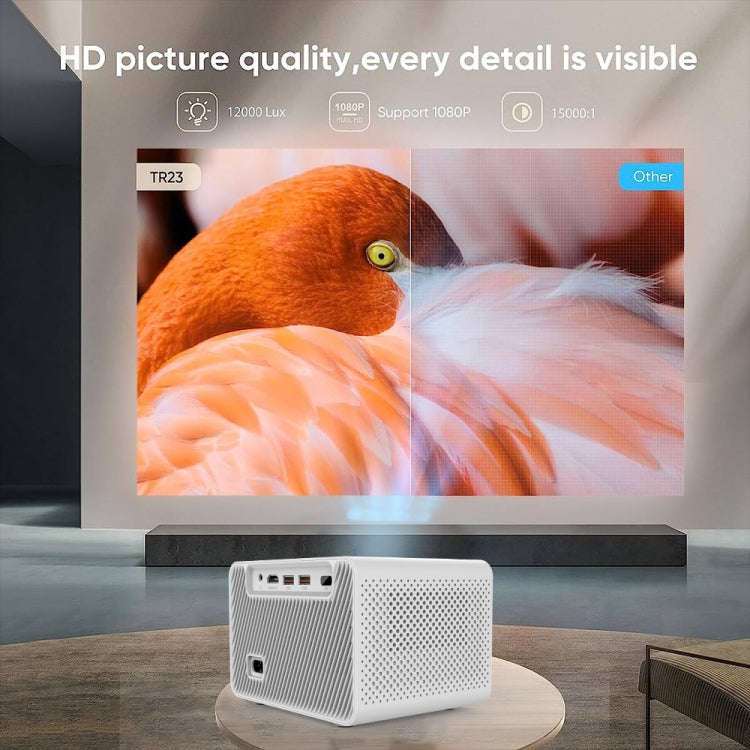 M10 Plus 1280x720P Projector 2.4G / 5G WIFI Bluetooth 5.2 Android 11 System Home Cinema, US Plug,...