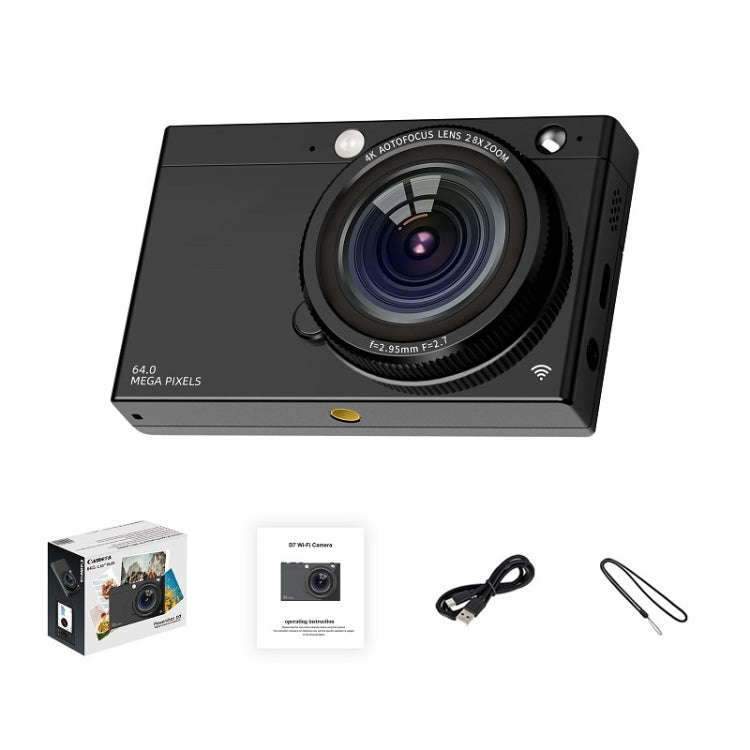High-Definition CCD Digital Camera 64 Million WiFi Card Camera, Black, White, Black + Microphone/...