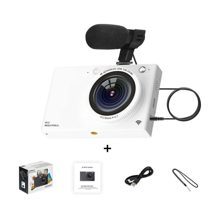 High-Definition CCD Digital Camera 64 Million WiFi Card Camera, Black, White, Black + Microphone/...