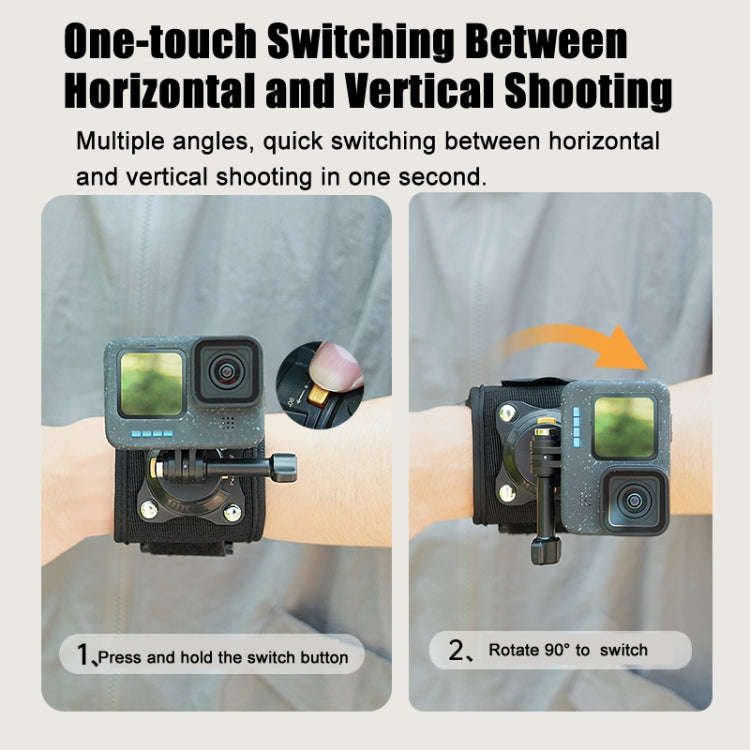 Universal Magnetic Quick-release Wrist Strap Mount for Sports Cameras, Standard Model, With Phone...
