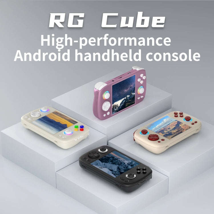 ANBERNIC RG Cube Retro Handheld Game Console With 3.95 Inch Screen T820 CPU Android 13 RGB Light,...