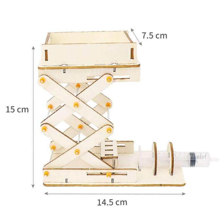 Hydraulic Lifting Platform Crane Model DIY Technology Teaching Aids Children Homemade Assembly To...