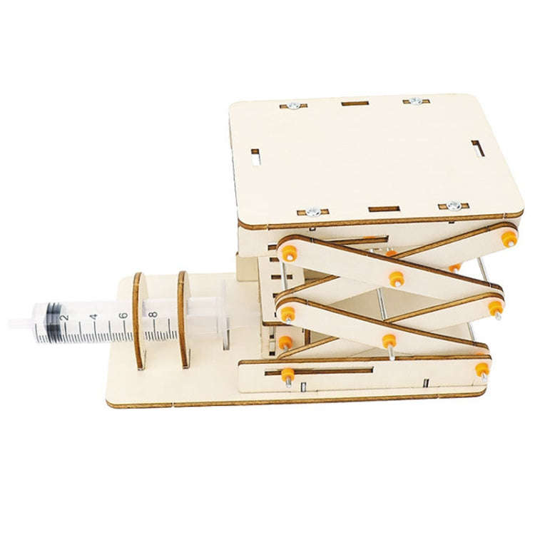 Hydraulic Lifting Platform Crane Model DIY Technology Teaching Aids Children Homemade Assembly To...
