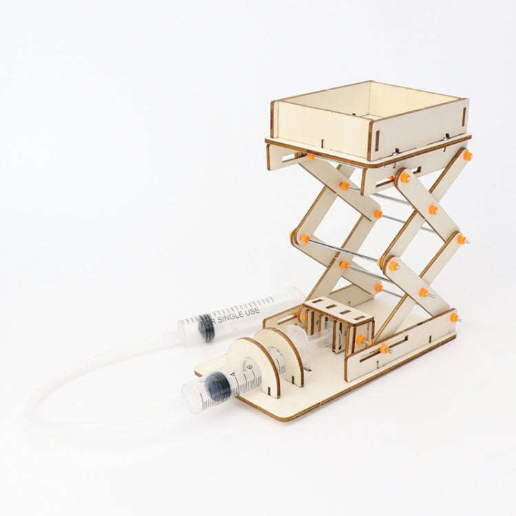 Hydraulic Lifting Platform Crane Model DIY Technology Teaching Aids Children Homemade Assembly To...