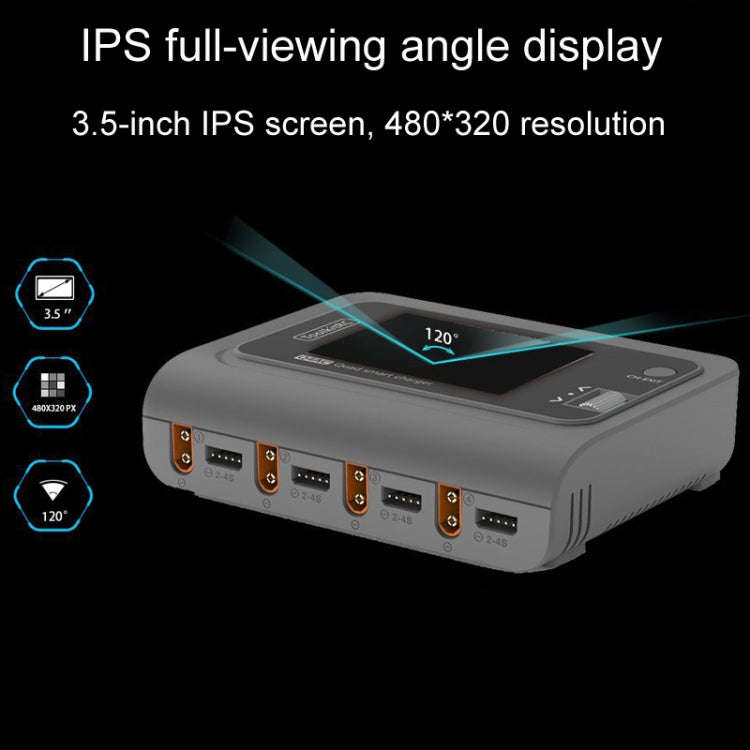 ToolkitRC Q4AC Four-Channel Airplanes And Drones Model Li-Po Battery Balance Charger, Q4AC