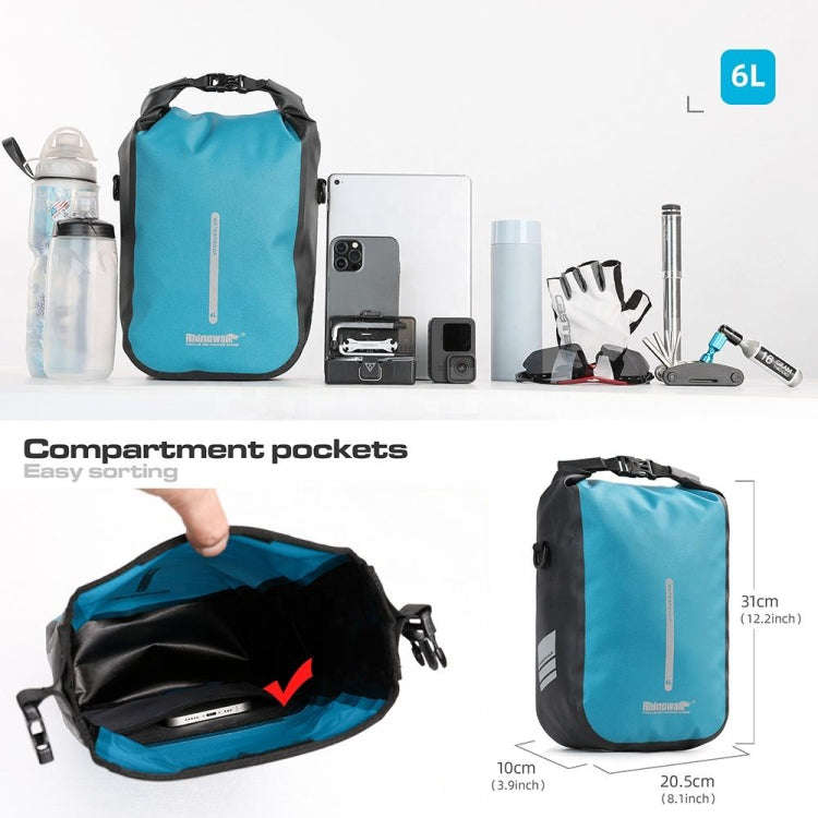 Rhinowalk RK406 6L Outdoor Cycling Quick-release Buckle Waterproof Bicycle Front Fork Bag