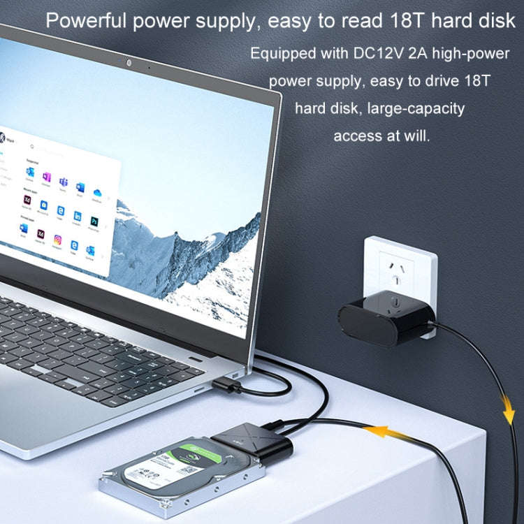 JINGHUA USB3.0 To SATA HDD Adapter Cable For 2.5/3.5 Inch External HDD SSD Hard Drive