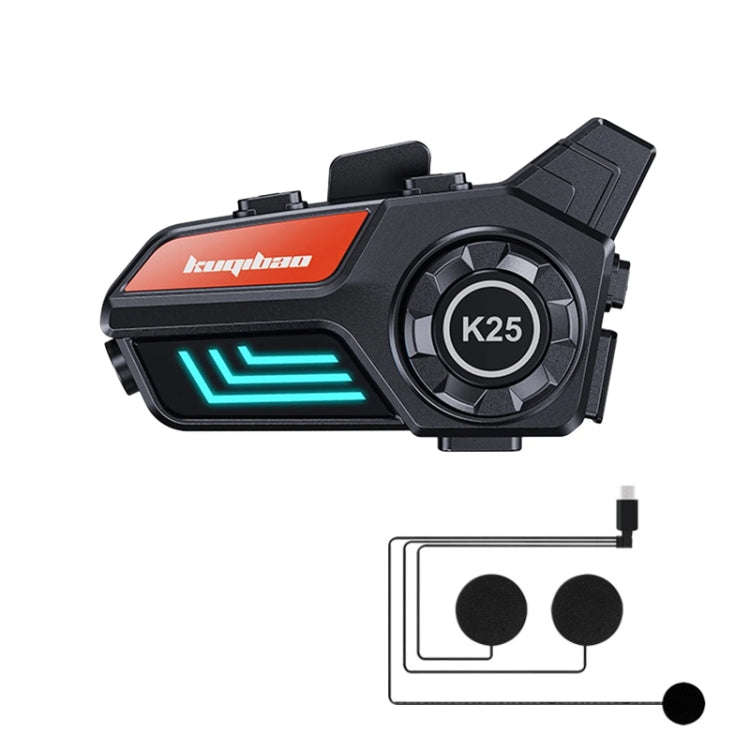 KUQIBAO Motorcycle Helmet Waterproof Bluetooth-compatible Headset With Light