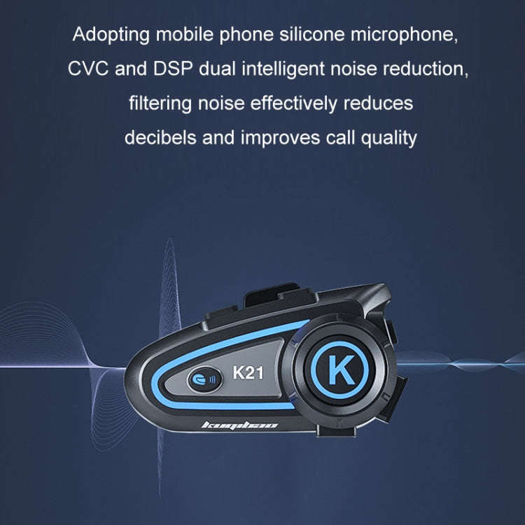 KUQIBAO Motorcycle Helmet Long-lasting Waterproof Bluetooth-compatible Headset with Light, K21