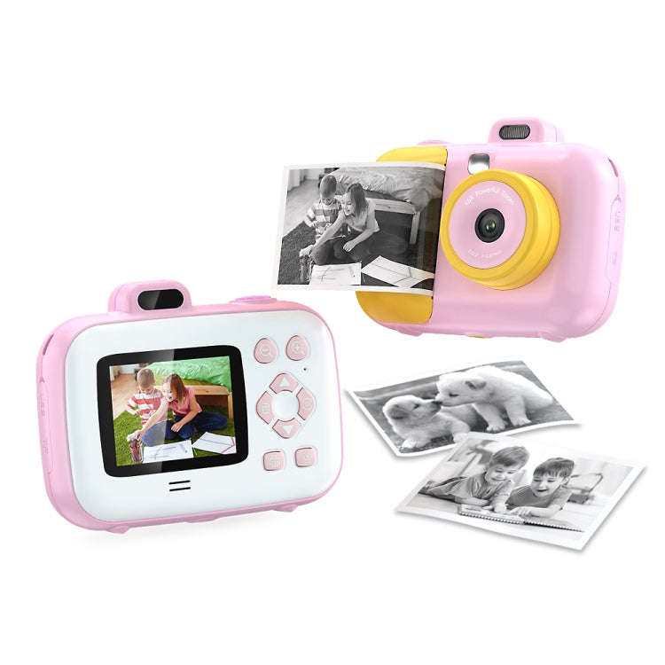 2.4-Inch Smart Digital Kids Thermal Printing Camera With Printing Paper, 503J Pink Fixed Focus, 5...