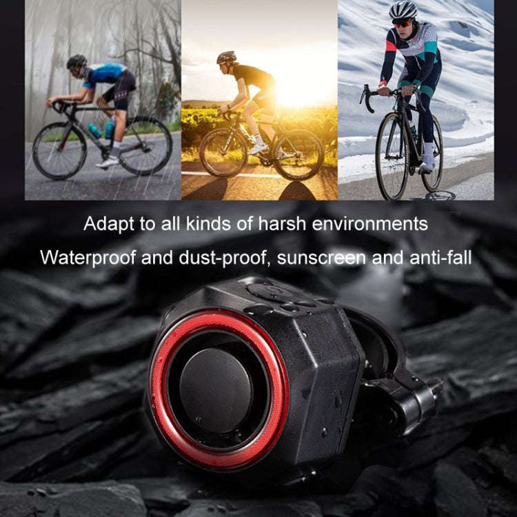 Bicycle Smart Taillight Anti-theft Alarm Brake Warning Light, WL03C Remote Control, WL03C Set + S...