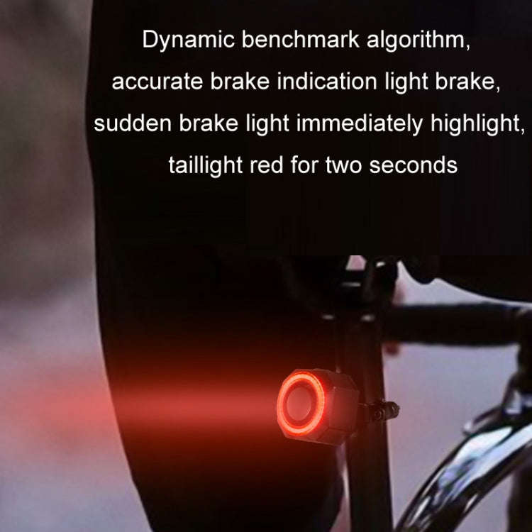 Bicycle Smart Taillight Anti-theft Alarm Brake Warning Light, WL03C Remote Control, WL03C Set + S...
