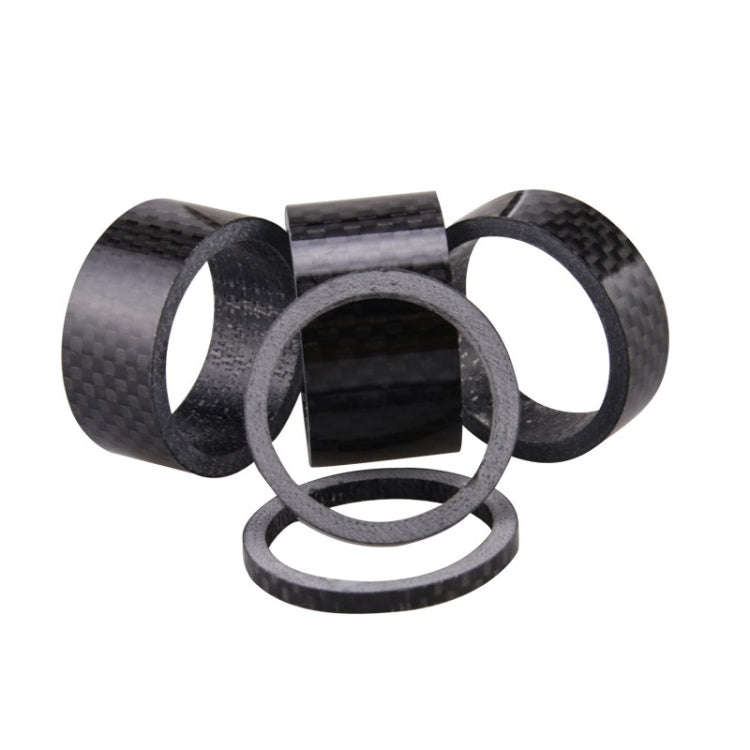 Bicycle Carbon Fiber Gasket Fork Bowl Set Handlebar Pad 3/5/10/15/20mm, 5pcs /Set
