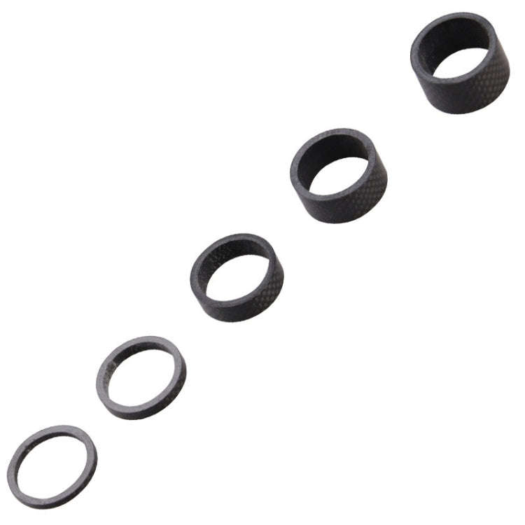 Bicycle Carbon Fiber Gasket Fork Bowl Set Handlebar Pad 3/5/10/15/20mm, 5pcs /Set