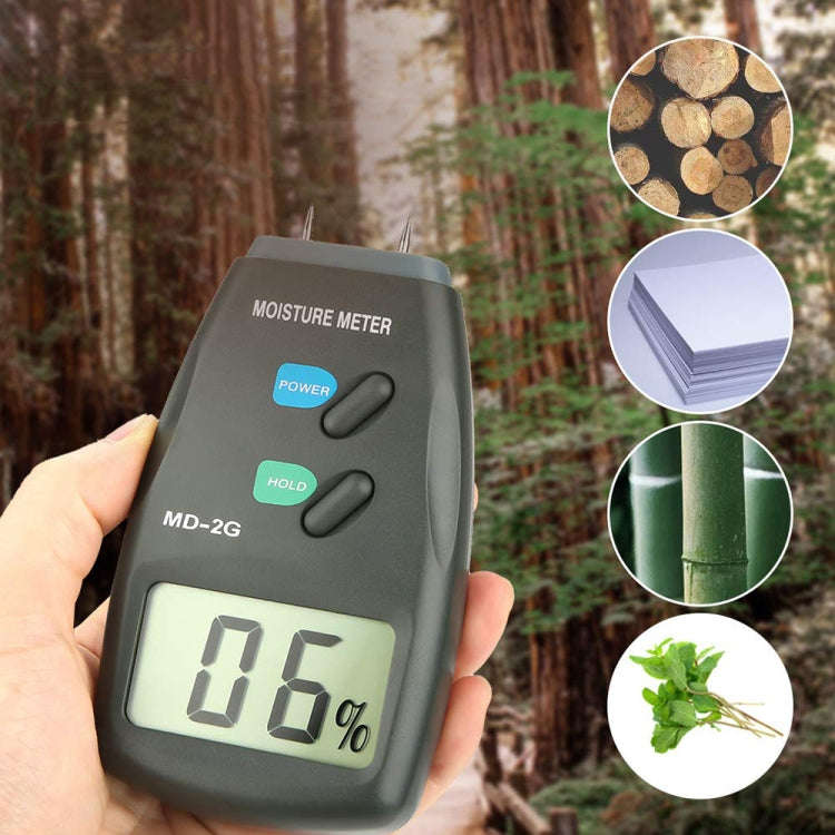 MD-2G 2 Pin LCD Screen Digital Display Wood Moisture and Humidity Detector, MD-2G