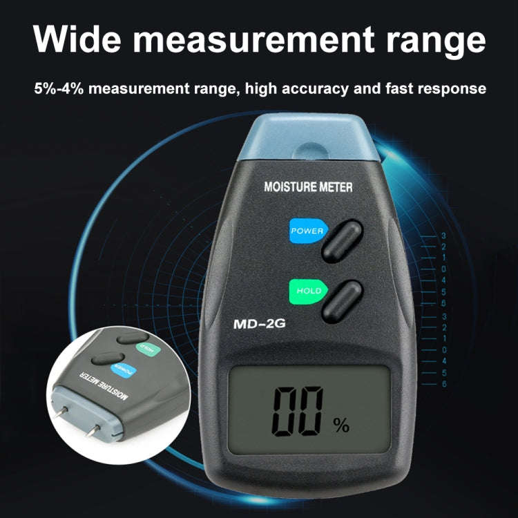 MD-2G 2 Pin LCD Screen Digital Display Wood Moisture and Humidity Detector, MD-2G