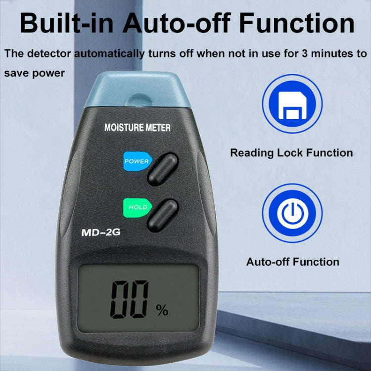 MD-2G 2 Pin LCD Screen Digital Display Wood Moisture and Humidity Detector, MD-2G