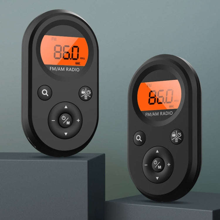 M01 Mini Portable Rechargeable FM / AM Radio With Backlight, M01