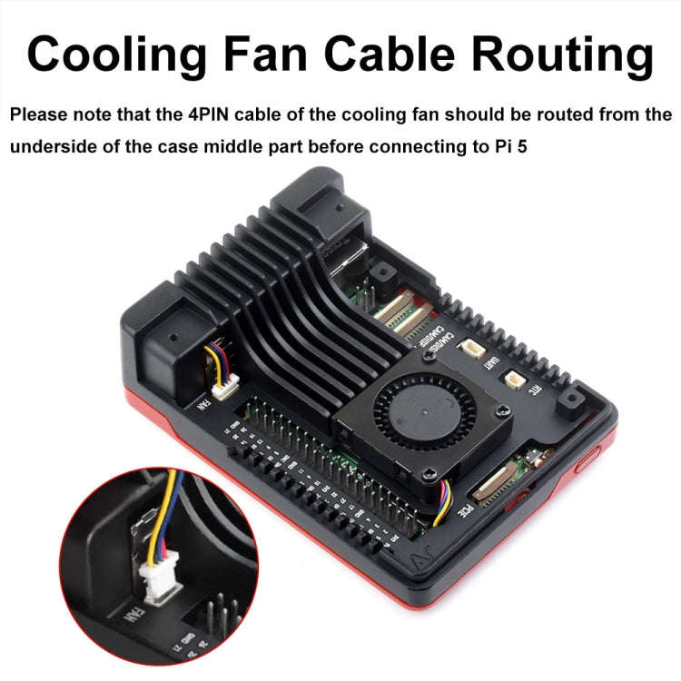 Waveshare 26587 For Raspberry Pi 5 Argon Neo Aluminum Alloy Case