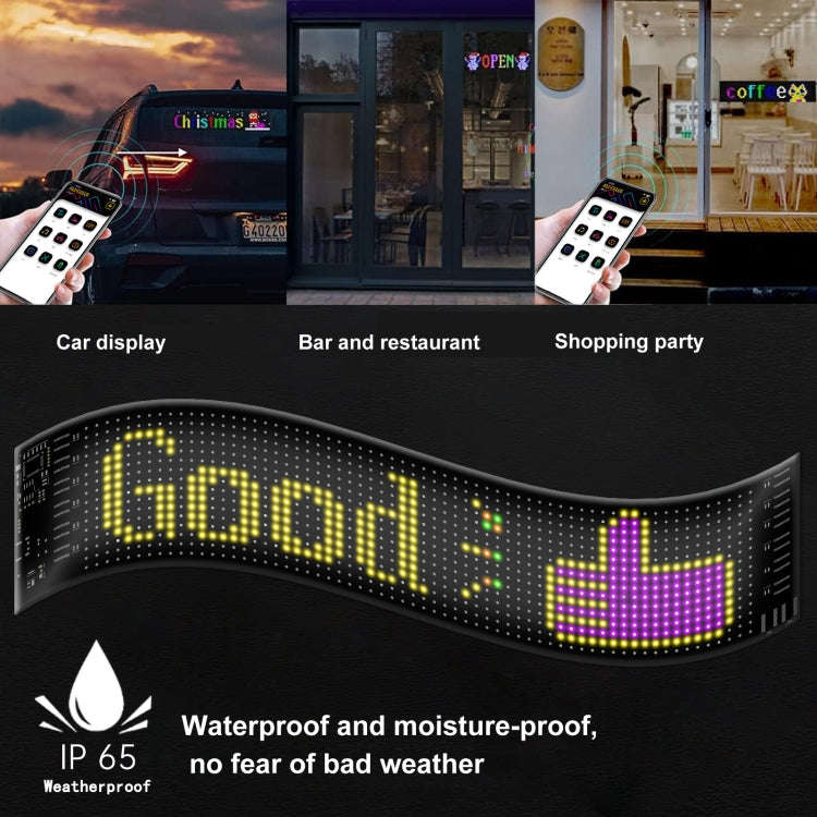 Car Flexible Display Advertising Screen APP Bluetooth Smart Screen, 7x17.3cm16 x 32 LEDs), 9.2...