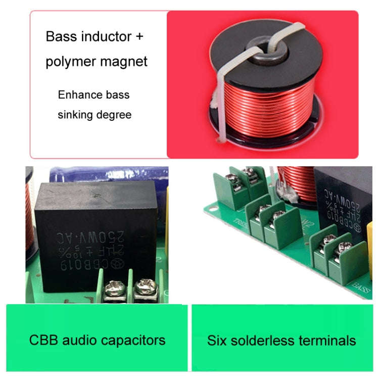 High And Low 2-Way Audio Crossover Hi-Fi Speaker Conversion Divider