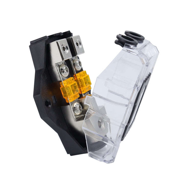 80A Car Audio Amplifier Modified Solid Brass Fuse Holder With Transparent Cover, 1-way, 2-way, 3-...