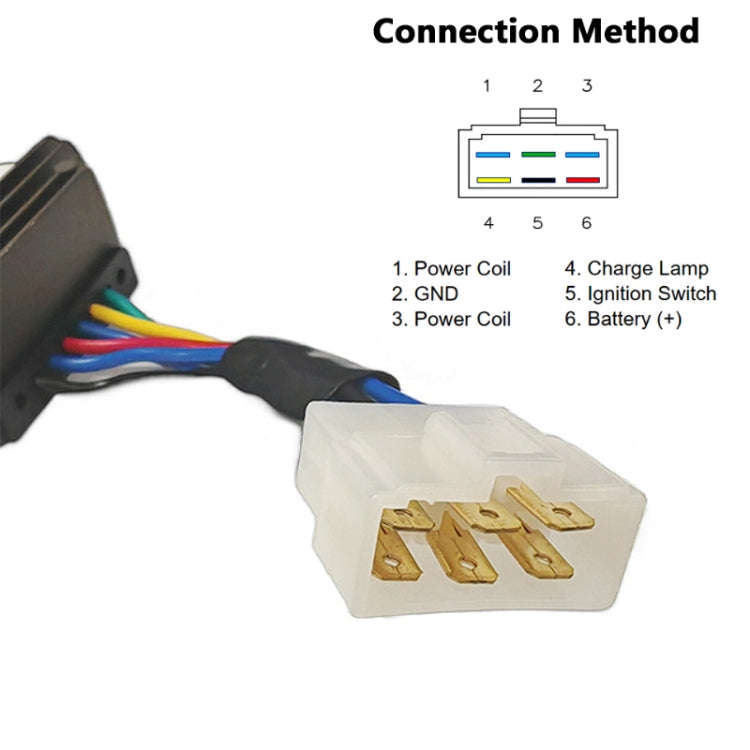 6 Pin Motorcycle Voltage Regulator Rectifier For RS5101 RS5155 15351-64600 15351-64601 M802471, T242